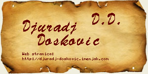 Đurađ Dosković vizit kartica